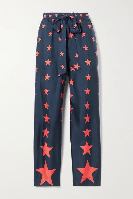 유럽직배송 AZ FACTORY Pijama Look But Don&#039;t Touch printed silk-twill wide-leg pants 6630340699282151