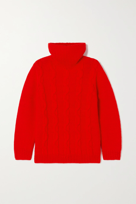 유럽직배송 빅토리아베컴 VICTORIA BECKHAM Cable-knit wool turtleneck sweater 13452677153086443