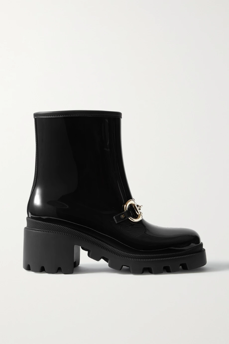 유럽직배송 구찌 레인부츠 GUCCI Trip horsebit-detailed rubber rain boots 30629810019426880