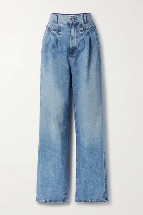 유럽직배송 걸프렌드 청바지 GRLFRND Morgan pleated high-rise wide-leg jeans 33258524072645321