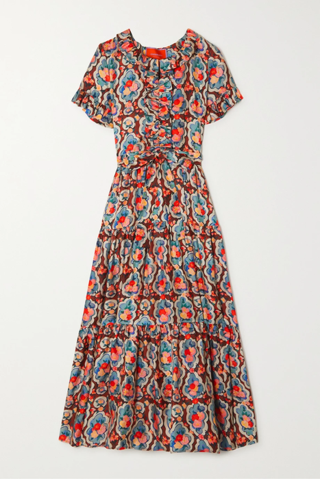 유럽직배송 라더블제이 원피스 LA DOUBLEJ Long and Sassy ruffled floral-print silk-twill maxi dress 17411127376931622