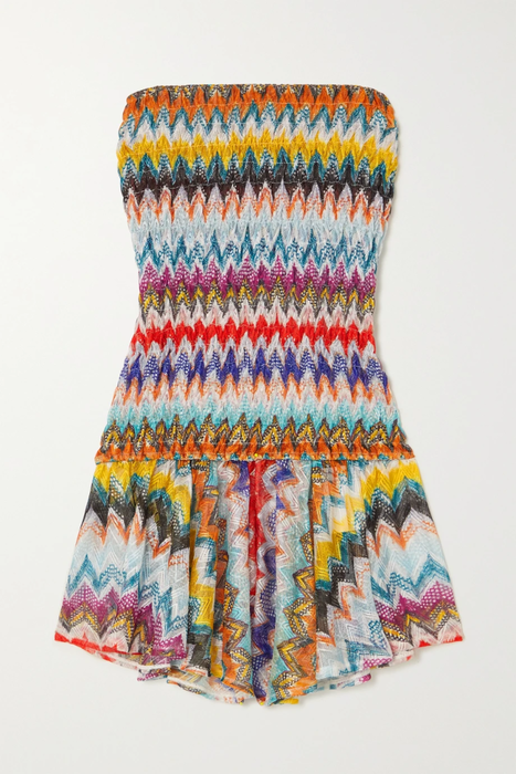 유럽직배송 미쏘니 MISSONI Mare strapless shirred crochet-knit playsuit 2204324139020938