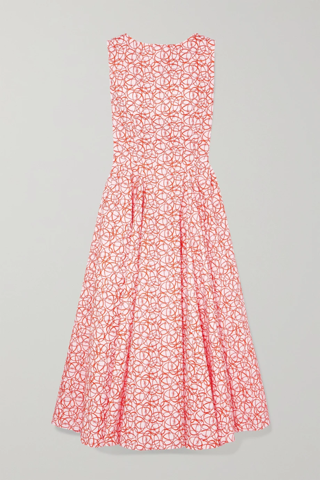 유럽직배송 알라이아 ALAÏA Embroidered cotton-poplin midi dress 1890828706120082