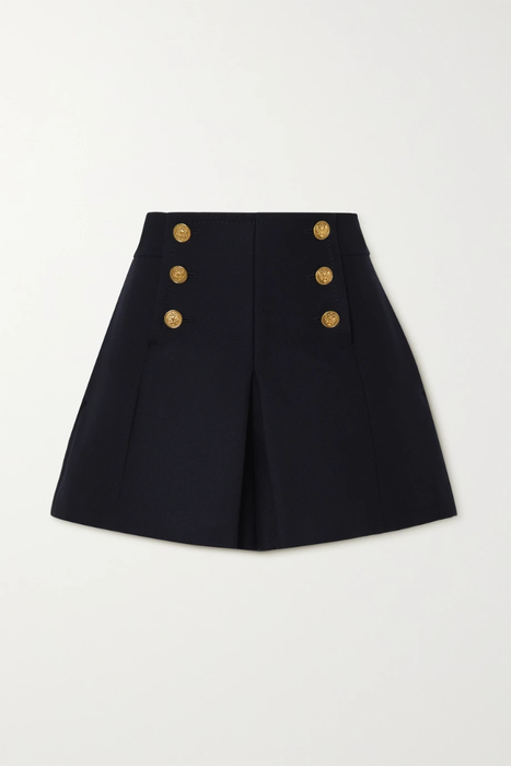 유럽직배송 레드발렌티노 REDVALENTINO Button-embellished wool-blend shorts 25185454456213771