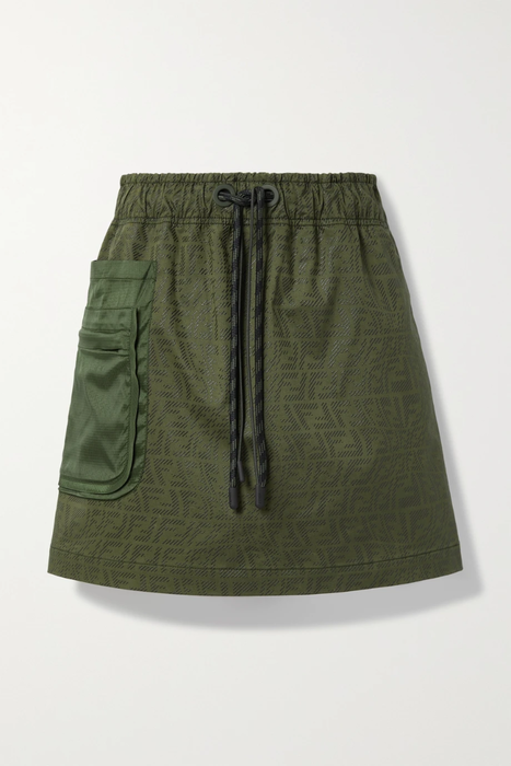 유럽직배송 펜디 FENDI Ripstop-trimmed printed cotton-blend canvas mini skirt 10163292707021800