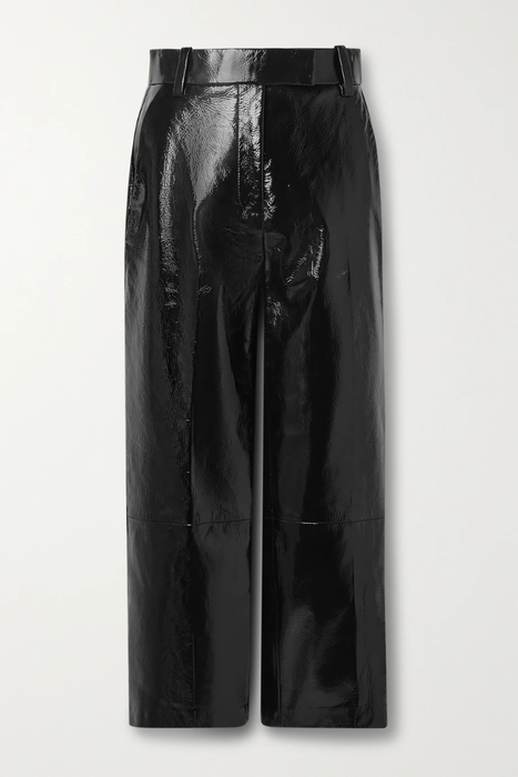 유럽직배송 카이트 팬츠 KHAITE Melie cropped crinkled patent-leather straight-leg pants 25185454455740174