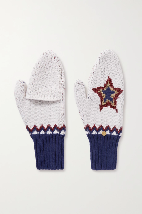 유럽직배송 파코라반 PACO RABANNE Stardust metallic Fair Isle knitted mittens 25185454455759976