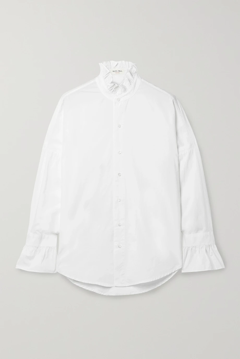 유럽직배송 알렉스밀 셔츠 ALEX MILL Ruffled cotton-poplin shirt 24772899113394098