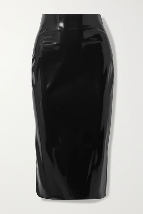 유럽직배송 생로랑 스커트 SAINT LAURENT Latex midi skirt + Latex Care cleaning kit 3 x 30ml bottles (Vividress, Vivishine, Viviclean) 31432202865203137