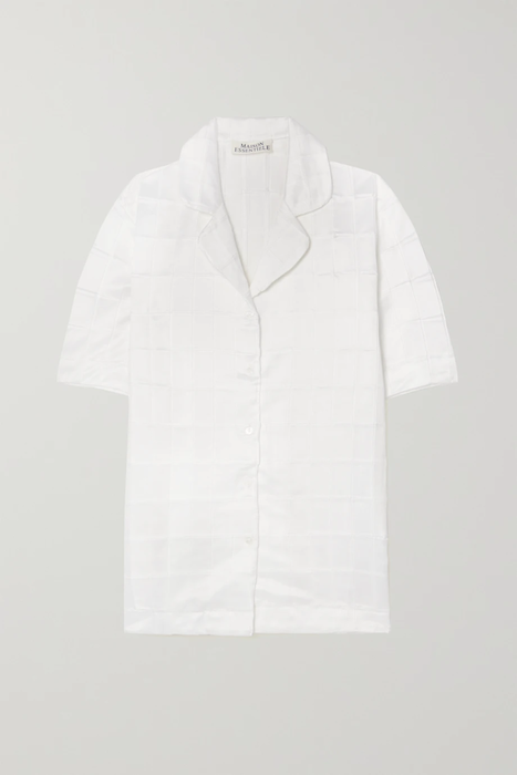 유럽직배송 MAISON ESSENTIELE + NET SUSTAIN embossed recycled satin pajama shirt 25185454455723106