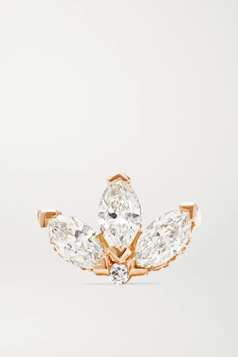 유럽직배송 MARIA TASH Lotus 18-karat white gold diamond earring 16301891330606449