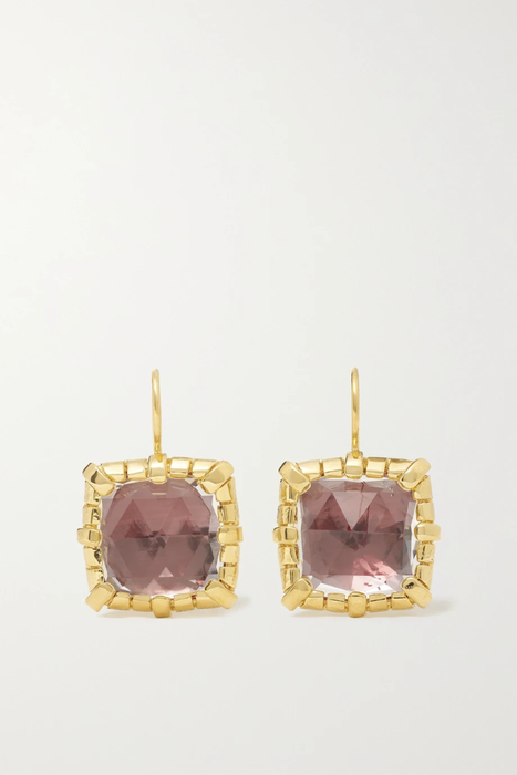 유럽직배송 LARKSPUR &amp; HAWK Bella 18-karat gold-dipped quartz earrings 24062987016827544