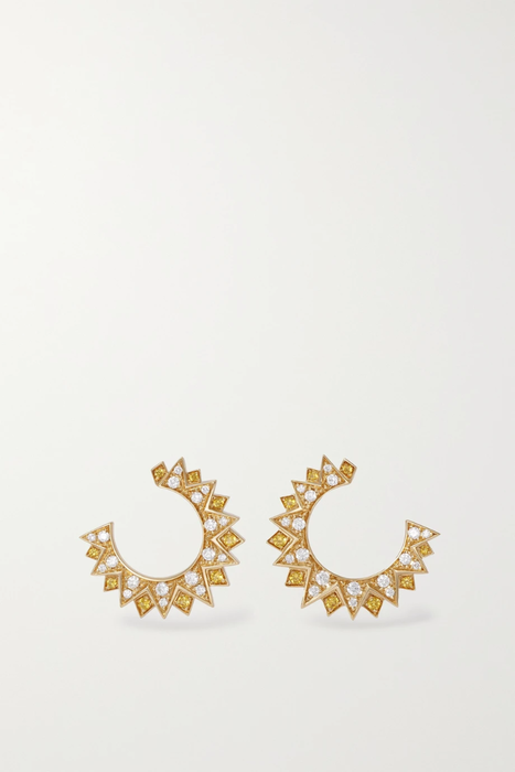 유럽직배송 피아제 PIAGET Sunlight 18-karat white gold, diamond and sapphire earrings 16114163150979869