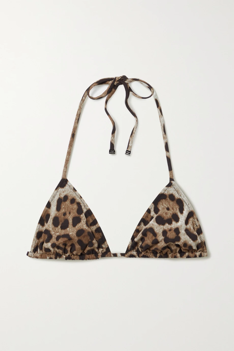 유럽직배송 돌체앤가바나 DOLCE &amp; GABBANA Leopard-print triangle bikini top 2204324139069378