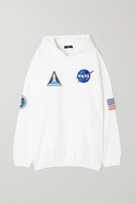 유럽직배송 발렌시아가 BALENCIAGA Space oversized appliquéd cotton-jersey hoodie 11452292645993610
