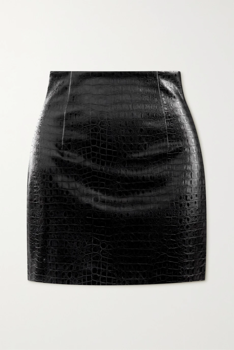 유럽직배송 가우지81 GAUGE81 Luano croc-effect faux leather mini skirt 18706561956169233