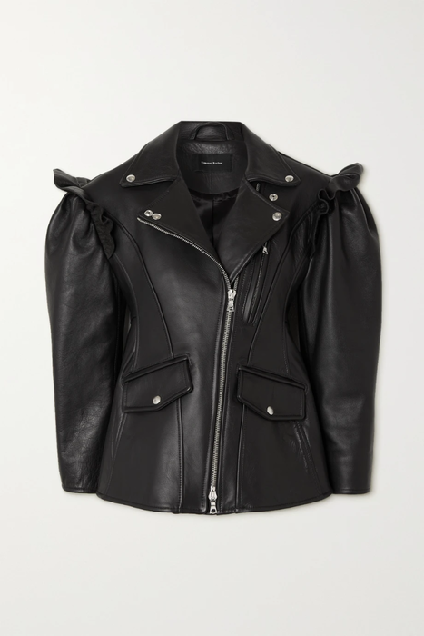 유럽직배송 시몬로샤 SIMONE ROCHA Ruffled leather biker jacket 15546005222105205