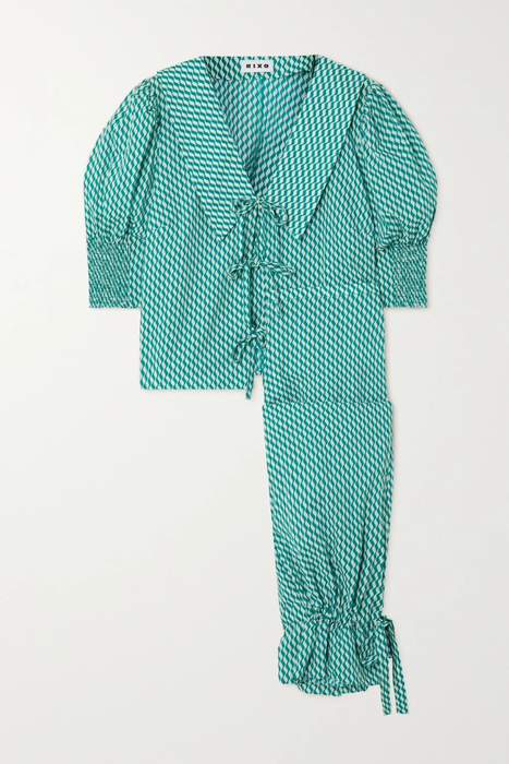 유럽직배송 릭소 RIXO Odessa tie-detailed printed cotton-poplin pajama set 24772899113305886