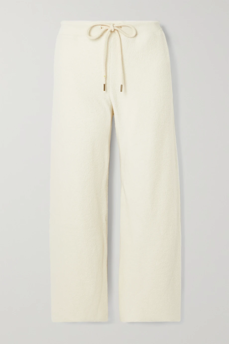 유럽직배송 THE GREAT. The Fleece cropped cotton-blend track pants 24665545640686207