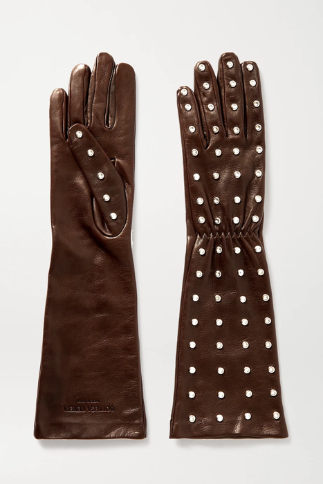 유럽직배송 보테가베네타 BOTTEGA VENETA Studded leather gloves 22527730566168758