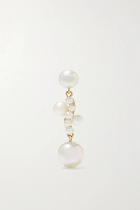 유럽직배송 SOPHIE BILLE BRAHE Petite Ocean Perle 14-karat gold pearl single earring 17411127376640789
