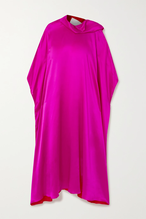 유럽직배송 할펀 HALPERN Tie-detailed two-tone silk-blend satin maxi dress 6630340698082206