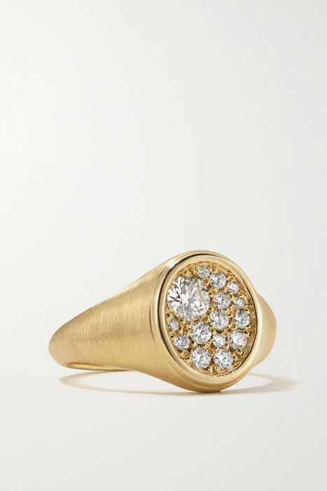 유럽직배송 제이드트라우 반지 JADE TRAU 18-karat gold diamond signet ring 24772899113066965