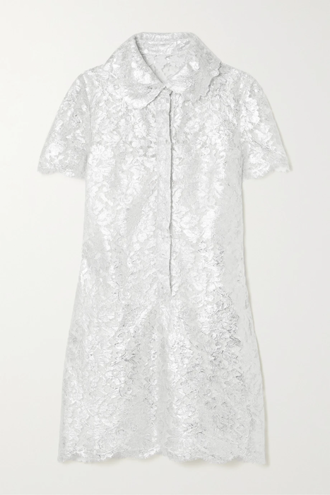 유럽직배송 발렌티노 원피스 VALENTINO Metallic corded lace mini shirt dress 24665545640615772