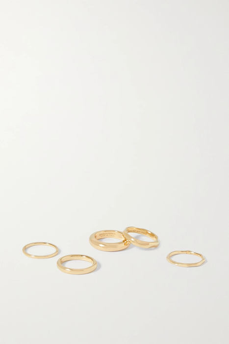 유럽직배송 보테가베네타 BOTTEGA VENETA Set of five gold-tone silver rings 11452292646464815