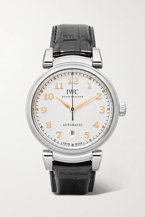 유럽직배송 IWC SCHAFFHAUSEN Da Vinci Automatic 40mm stainless steel and alligator watch 19971654707222537