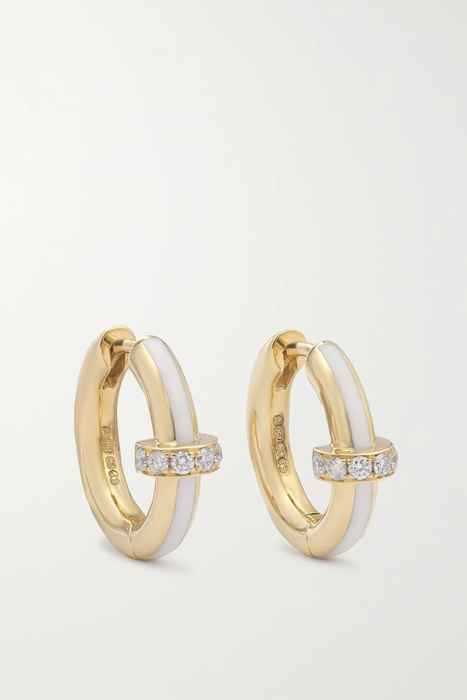 유럽직배송 STATE PROPERTY Idris Minor 18-karat gold diamond hoop earrings 13452677152881628
