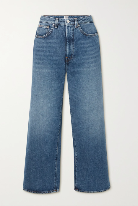 유럽직배송 토템 TOTÊME Cropped organic high-rise wide-leg jeans 25185454456213774