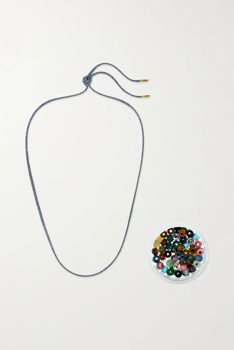 유럽직배송 캐롤리나부치 CAROLINA BUCCI FORTE Beads 18-karat gold and Lurex multi-stone necklace kit 665933302785263