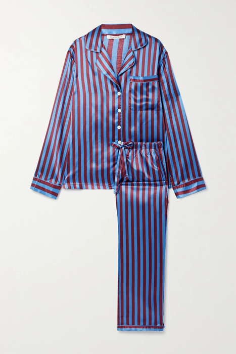 유럽직배송 모간레인 파자마 세트 MORGAN LANE Tommy striped satin pajama set 24772899113305858