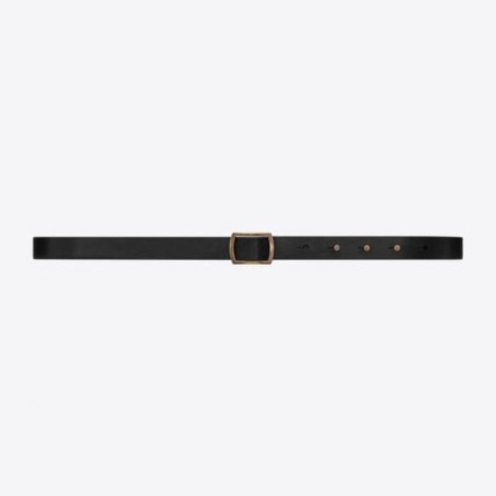 유럽직배송 입생로랑 SAINT LAURENT PAVÉ buckle belt in smooth leather 5857620IH0T1000