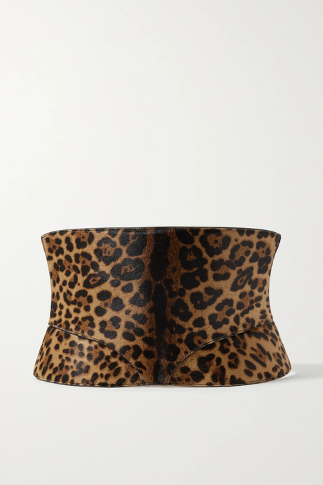 유럽직배송 알라이아 ALAÏA Leopard-print calf hair waist belt 31432202865202592