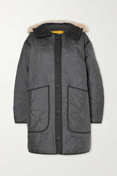 유럽직배송 마파스탠스 자켓 MARFA STANCE Reversible hooded shearling-trimmed quilted shell jacket 20346390235853954