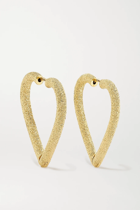 유럽직배송 캐롤리나부치 귀걸이 CAROLINA BUCCI Cuore 18-karat gold hoop earrings 24092600056996976