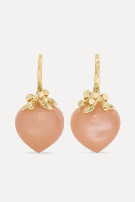 유럽직배송 올레 링가드 코펜하겐 귀걸이 OLE LYNGGAARD COPENHAGEN Dew Drops 18-karat gold moonstone earrings 17957409490540950