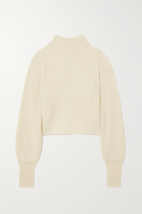 유럽직배송 리포메이션 스웨터 REFORMATION + NET SUSTAIN Kieran ribbed recycled cashmere-blend sweater 32027475399313824
