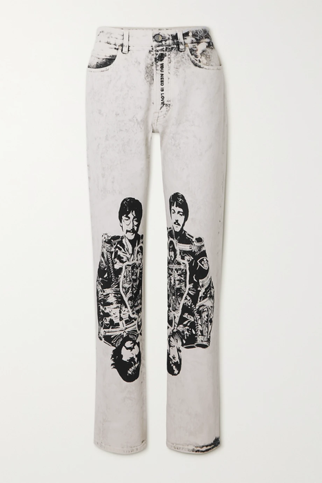 유럽직배송 스텔라맥카트니 STELLA MCCARTNEY + The Beatles Get Back printed acid-wash high-rise straight-leg jeans 24062987016703456