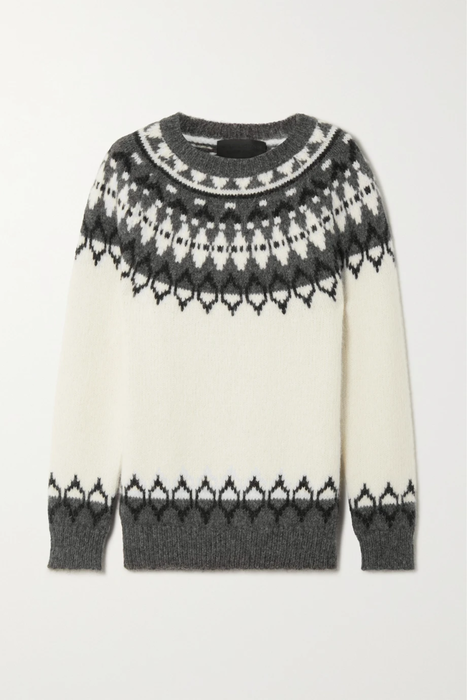 유럽직배송 닐리로탄 스웨터 NILI LOTAN Marielle Fair Isle alpaca-blend sweater 24062987016522106