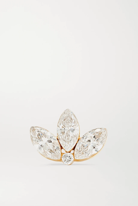 유럽직배송 MARIA TASH Lotus 18-karat white gold diamond earring 17957409490541749