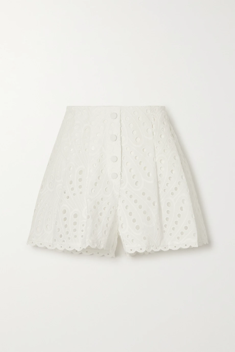 유럽직배송 CHARO RUIZ Gabrielle broderie anglaise cotton-blend shorts 24772899113485367