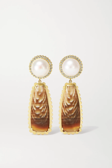 유럽직배송 Guita M 18-karat gold multi-stone earrings 560971904321591