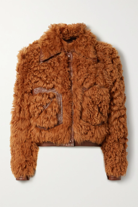 유럽직배송 짐머만 ZIMMERMANN Tempo leather-trimmed shearling jacket 16114163150494348