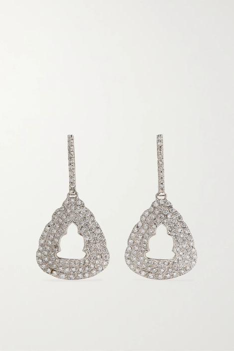 유럽직배송 KIMBERLY MCDONALD + NET SUSTAIN 18-karat white gold diamond earrings 30828384629349279