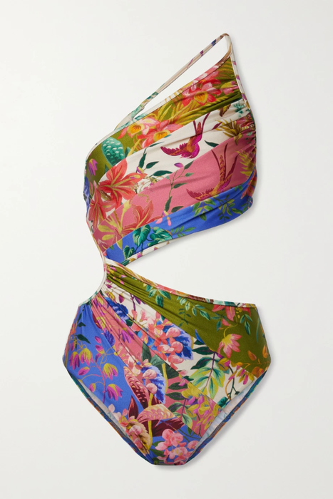 유럽직배송 짐머만 ZIMMERMANN Tropicana one-shoulder cutout floral-print swimsuit 24772899113563691