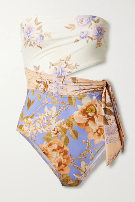 유럽직배송 짐머만 ZIMMERMANN Rosa Scarf strapless cutout floral-print swimsuit 24772899113572091