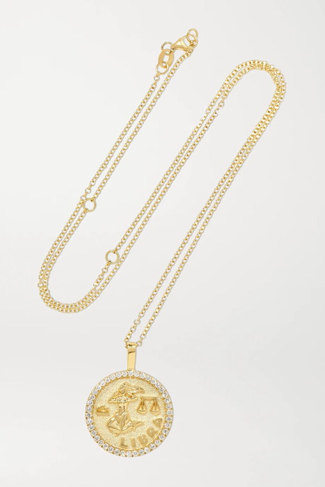 유럽직배송 아니타고 목걸이 ANITA KO Zodiac large 18-karat gold diamond necklace 19325877437112046